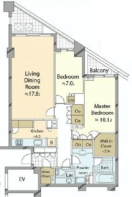 ディアナガーデン広尾 3階 間取り図