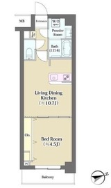 テアトル富ヶ谷 702 間取り図