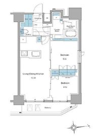 ルフォンプログレ上野マークス 1101 間取り図