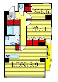 ブランズ市谷田町 13階 間取り図