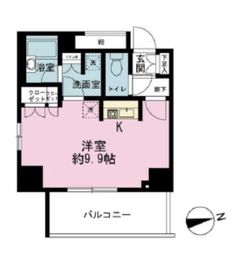 スカイグランデ汐留 5階 間取り図