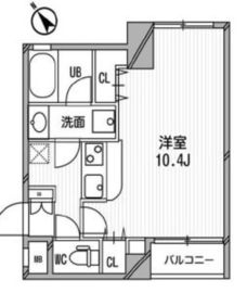 フレスカ代々木上原2 206 間取り図