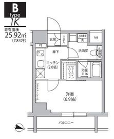 グランドルチェ門前仲町 902 間取り図