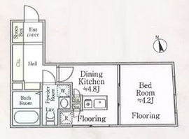 CREAL新宿山吹町 (クリアル新宿山吹町) 403 間取り図