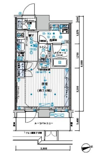 ブライズ池袋 12階 間取り図
