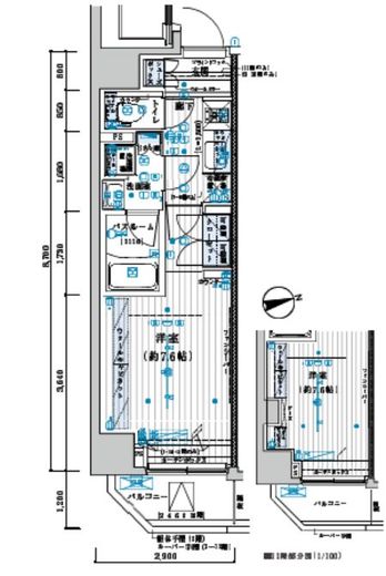 ブライズ池袋 9階 間取り図