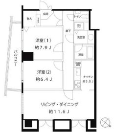 シティハイツ白金台 801 間取り図