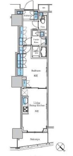 パークアクシス滝野川ラブリーズ 511 間取り図
