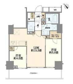 リビオレゾン駒込六義園プライムゲートレジデンスイースト 6階 間取り図