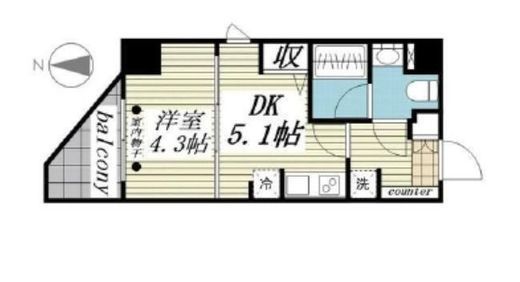 CREAL門前仲町Ⅱ(クリアル門前仲町Ⅱ) 204 間取り図