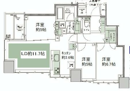 東京ベイシティタワー 12階 間取り図