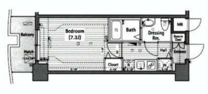 グランド・ガーラ西麻布 6階 間取り図