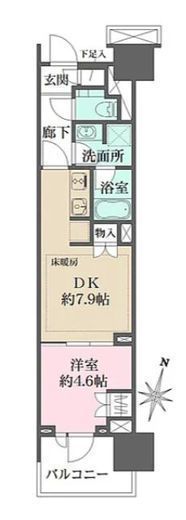 猿江恩賜公園レジデンス 8階 間取り図
