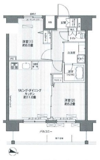 センテニアル王子神谷 8階 間取り図