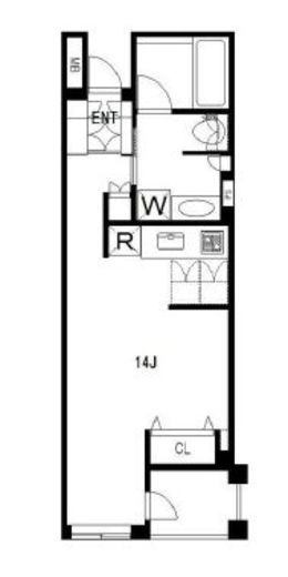 プラウドジェム市ヶ谷 3階 間取り図