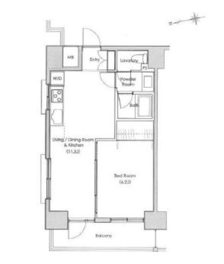 ソサエティ蔵前 403 間取り図