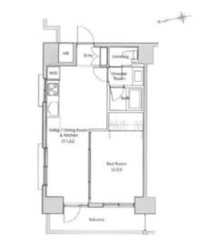 ソサエティ蔵前 403 間取り図