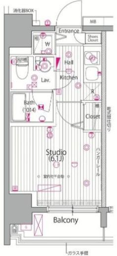 ガーラ・シティ渋谷南平台 4階 間取り図