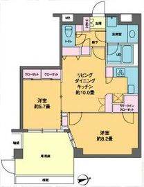 カスタリア高輪台2 106 間取り図