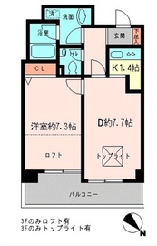 コリーヌ代官山 3階 間取り図