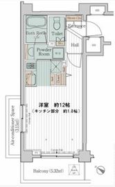 カスタリア三宿 214 間取り図