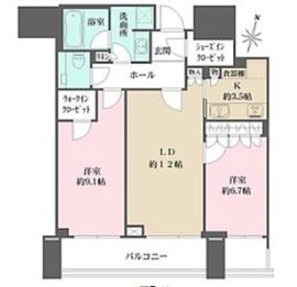 赤坂タワーレジデンス トップオブザヒル 17階 間取り図