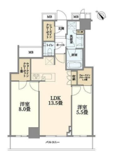 ミッドタワーグランド 5階 間取り図