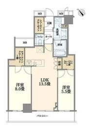 ミッドタワーグランド 5階 間取り図