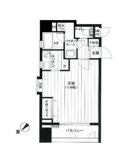 ラヴェンナ人形町 5階 間取り図