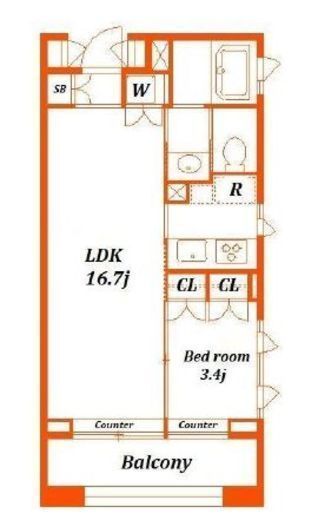 住吉コートクEAST 1103 間取り図