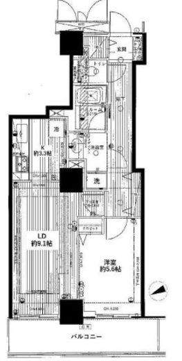 ライオンズタワー赤羽 6階 間取り図