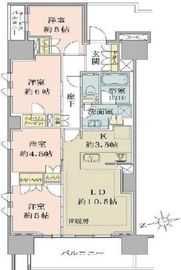 ブリリアシティ西早稲田 6階 間取り図