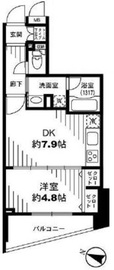 デュオ・スカーラ渋谷 4階 間取り図