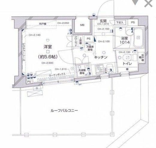 パレステュディオ新宿パークサイド 12階 間取り図