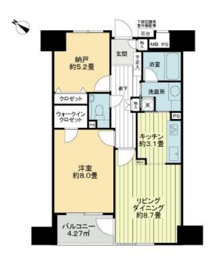 ライオンズシティ九段 5階 間取り図