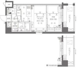ZOOM新宿西落合 5階 間取り図