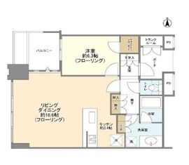 ワールドシティタワーズ キャピタルタワー 15階 間取り図