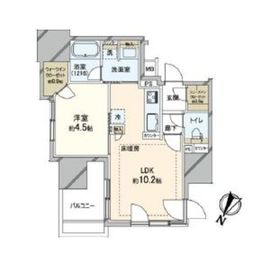 クレストラフィーネ旗の台 4階 間取り図