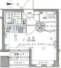 サンパティーク広尾 4階 間取り図