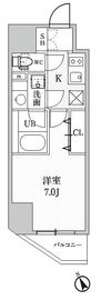 シーズンフラッツ蒲田 301 間取り図