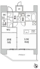 シーズンフラッツ蒲田 1501 間取り図