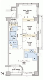 レジディアタワー上池袋 パーク棟 501 間取り図