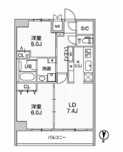 レオーネ南千住Ⅱ 604 間取り図