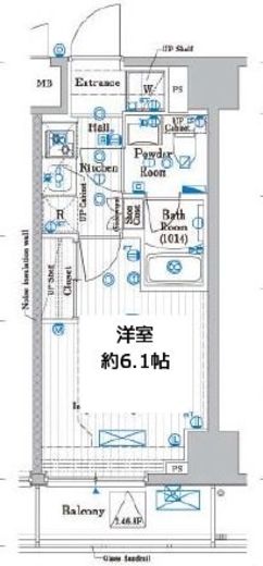 プレール・ドゥーク品川旗の台 8階 間取り図