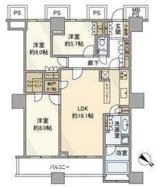 ザ・東京タワーズ ミッドタワー 40階 間取り図