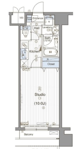 グランド・ガーラ神田 2階 間取り図