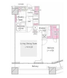 コンシェリア西新宿タワーズウエスト 23階 間取り図