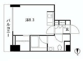 パークキューブ愛宕山タワー 905 間取り図