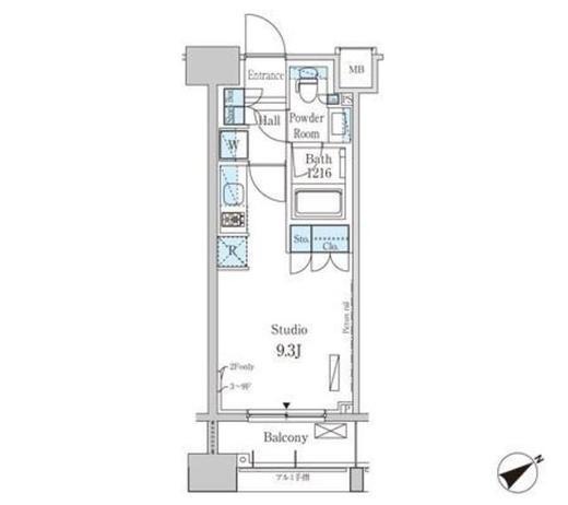 パークアクシス横浜山下町 707 間取り図