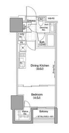 ザ・パークハビオ横浜関内 802 間取り図